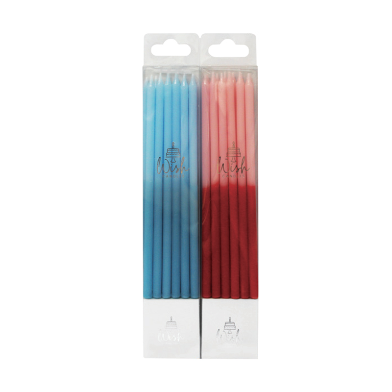 Velas con brillo degradado