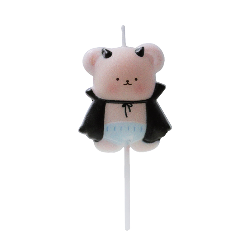 Vela de halloween de oso murciélago